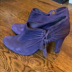 Purple ankle boots